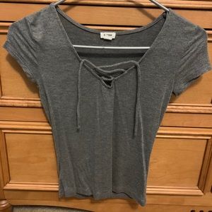 grey crop top